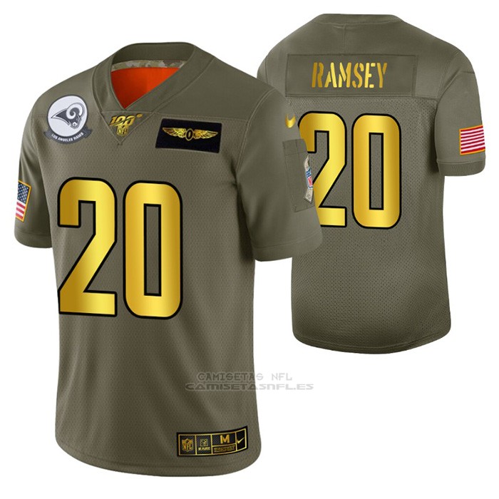Camiseta NFL Limited Los Angeles Rams Jalen Ramsey 2019 Salute To Service Verde